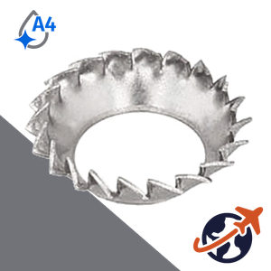 Serrated Cup Lock Washer,DIN 6798 V,A4 Stainless Steel