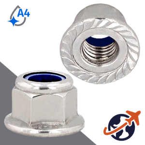 Nylon Flange Nut Serrated,DIN 6926,A4 Stainless Steel