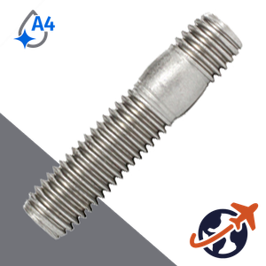 M10 Double Ended Stud,DIN 939,A4 Stainless Steel