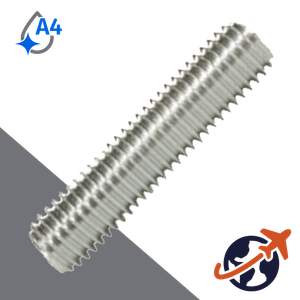 M10 Full Thread Stud,DIN 976,A4-70 Stainless Steel