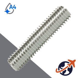 M10 Full Thread Stud,DIN 976,A4-70 Stainless Steel