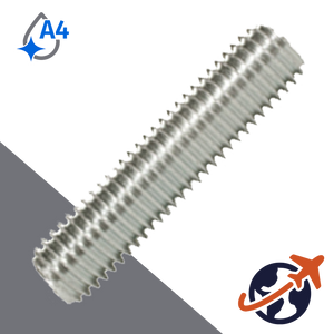 M10 Full Thread Stud,DIN 976,A4-70 Stainless Steel