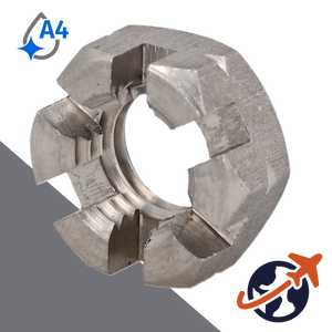 Low Profile Castle Nut - A4-50 Stainless DIN 979