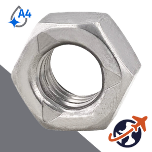 Hex Lock Nut 3-Punch All Metal - A4 Stainless DIN 980