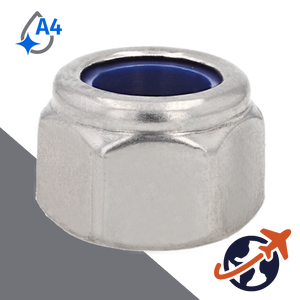 Nylon Locking Nut HIGH Type - A4 Stainless DIN 982