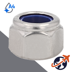 Nylon Locking Nut HIGH,DIN 982,A4 Stainless Steel