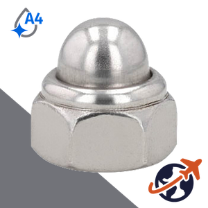 Acorn Nylon Nut,DIN 986,A4 Stainless Steel