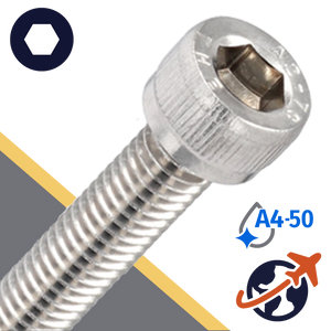 M3X0.5 Socket Head Cap Screw - A4-50 Stainless ISO 4762