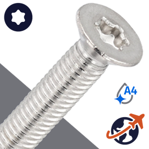 M10 Torx Flat Head,ISO 14581 TX,A4 Stainless Steel