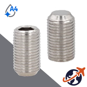 M1.6X0.35 Flat Point Set Screw,A4 Stainless Steel,ISO 4026 / DIN 913