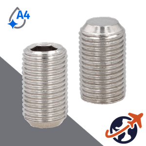 M1.6X0.35 Flat Point Set Screw,A4 Stainless Steel,ISO 4026 / DIN 913