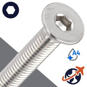 M5X0.8 Flat Head Cap Screw - A4 Stainless ISO 10642