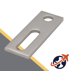 M13 Adapter Plate with One Slot + One Round Hole, Stainless