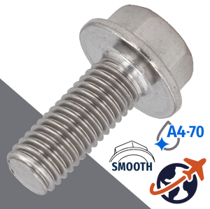 M5X0.8 Hex Head Flange Bolt - A4 Stainless DIN 6921