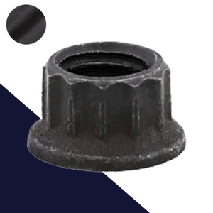 M8 Flange Nut 12-Point,Chromoly Steel,Black Oxide