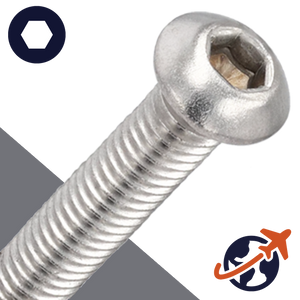 M12X1.75 Button Socket,A2 Stainless Steel,ISO 7380-1