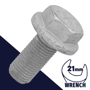 M14X1.5 OEM Hex Flange Bolt - Steel 10.9 Zinc Flake