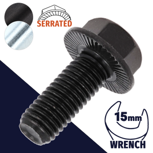 M10X1.5 SERRATED Hex Flange Bolt Class 10.9 DIN 6921