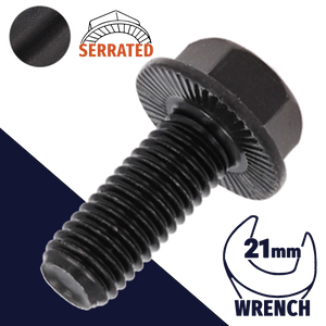 M16X2.0 Serrated Flange,Class 10.9 Steel,DIN 6921 / 21mm Wrench