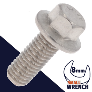 M6X1.0 Hex Head Flange Bolt - A2 Stainless ISO 4162 8mm Wrench