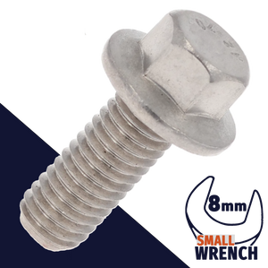 M6X1.0 Flange Bolt,A2-70 Stainless,ISO 4162 / 8mm Wrench
