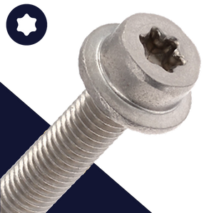 M8 Torx Socket Flange Bolt,Stainless Steel A2-70,Serrated Flange