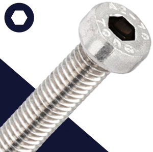 M6X1.0 - A2 Stainless DIN 7984 - Allen Socket LOW Head Cap Screw