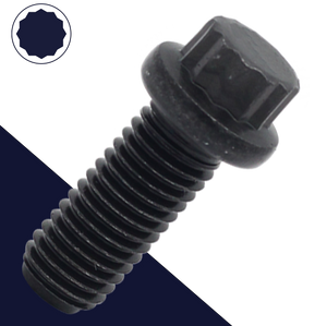 M12X1.75 Flange Bolt 12-Point - Class 12.9 Black 