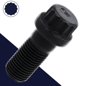 12-Point Flange Bolt 12.9 Black M12X1.25 Extra Fine