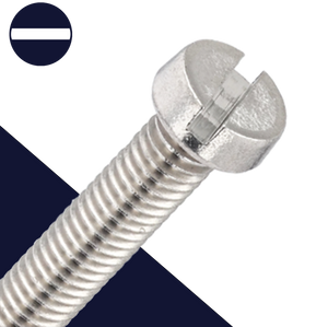 Slotted Cheese Head Stainless M5X0.8 Coarse DIN 84