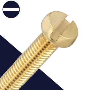 Slotted Cheese Head Brass M8X1.25 Coarse DIN 84