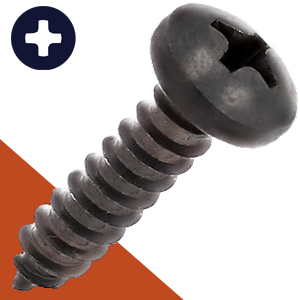 M4.8 Pan Phillips Tapping Stainless Black Oxide DIN 7981-C