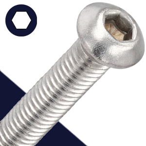 M10X1.5 Button Head Cap Screw - A2 Stainless ISO 7380-1