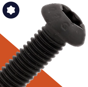 M3X0.5 Torx Button Head,A2 Stainless + Black Oxide,ISO 7380-1 TX