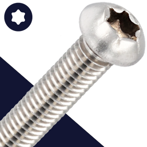M6X1.0 Torx Button Head Cap Screw - A2 Stainless ISO 7380-1 TX