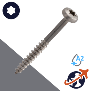 M3 Stainless Torx, Pan Head, Wood Thread