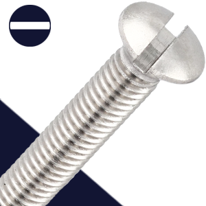Slotted Oval Head Stainless M6X1.0 Coarse DIN 964