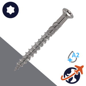 M5 Torx Flat Head,Milling Ribs + Cutting Tip,A2 Stainless Steel