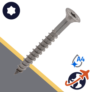 M10 Torx Flat Head,Wood Thread,A4 Stainless Steel