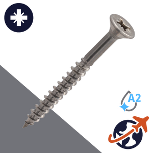 M3 Stainless Pozidrive, Flat Head, Wood Thread M3 Stainless Pozidrive, Flat Head, Wood Thread