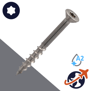 M4.8 Stainless Torx, Small Flat Head, Wood Thread, Cutting Tip