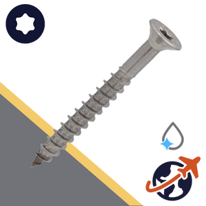 M4 C1 Stainless Torx, Flat Head, Wood Thread, Cutting Tip M4 C1 Stainless Torx, Flat Head, Wood Thread, Cutting Tip