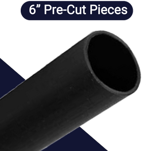 Non-Adhesive Shrink Tubing,Pre-Cut 6" Lengths,Shrink Ratio: 2 to 1