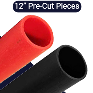 Adhesive Battery Cable Shrink Tubing,Pre-Cut 12" Lengths,Shrink Ratio: 2 to 1