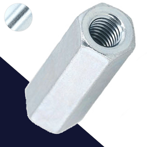 Hex Coupler Nut DIN 6334,Steel Class 6 Zinc,Length 3x Diameter