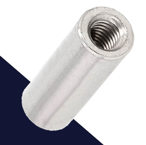 Round Coupler Standoff Nut Fine Thread Stainless