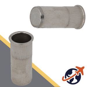Rivet Nut Countersunk - A4 Stainless - Closed End Knurled Narrow Head 
