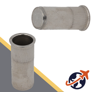 Rivet Nut Countersunk - A4 Stainless - Closed End Knurled Narrow Head 