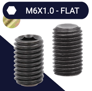 M6 Flat Point Allen Set Screw Stud 45H DIN 913
