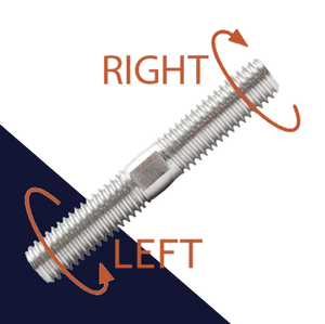 Right + Left Hand Stud,Double Ended Stud,Stainless Steel